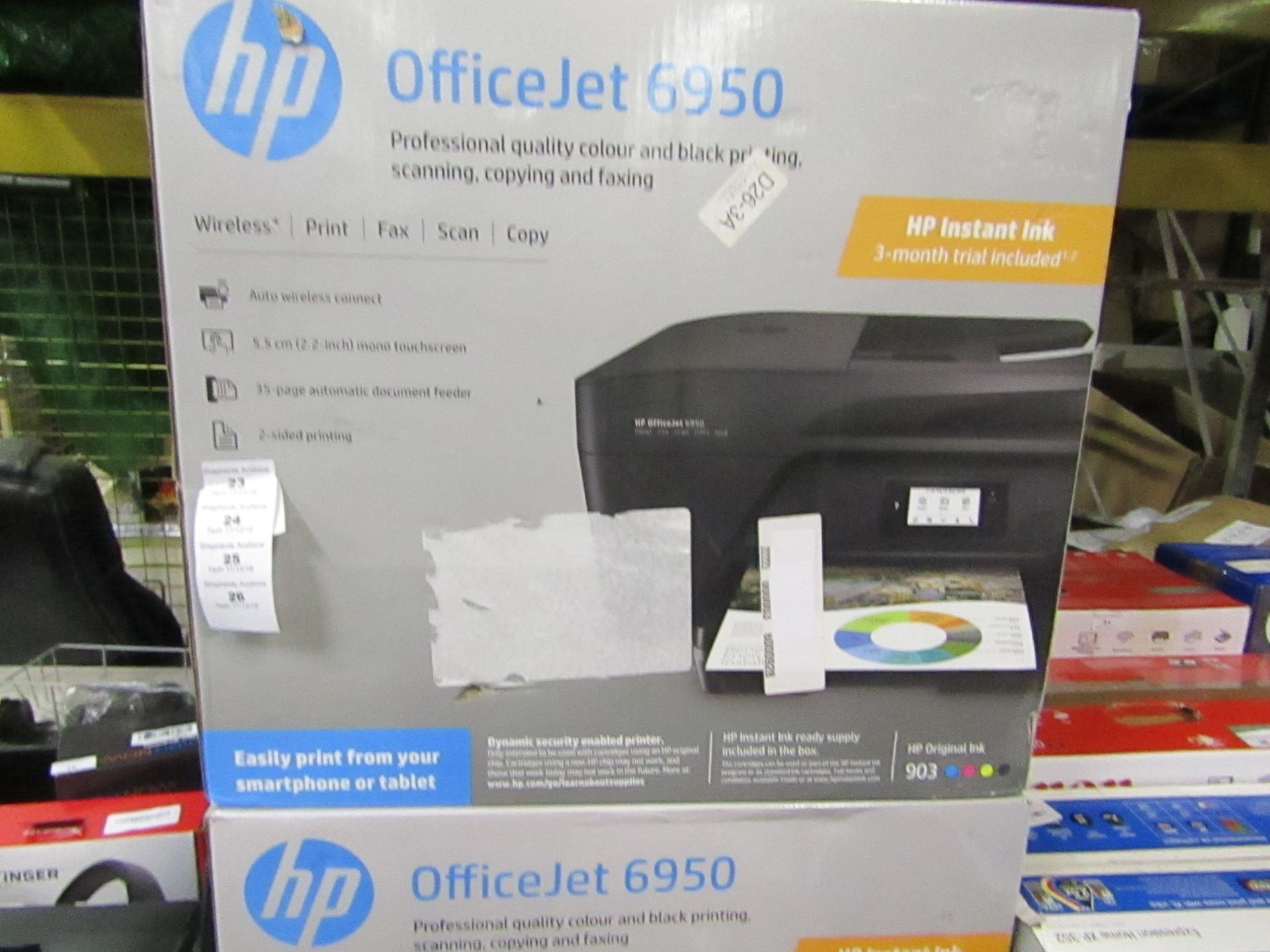 HP Office Jet 6950 Wireless Printer, boxed and unchecked