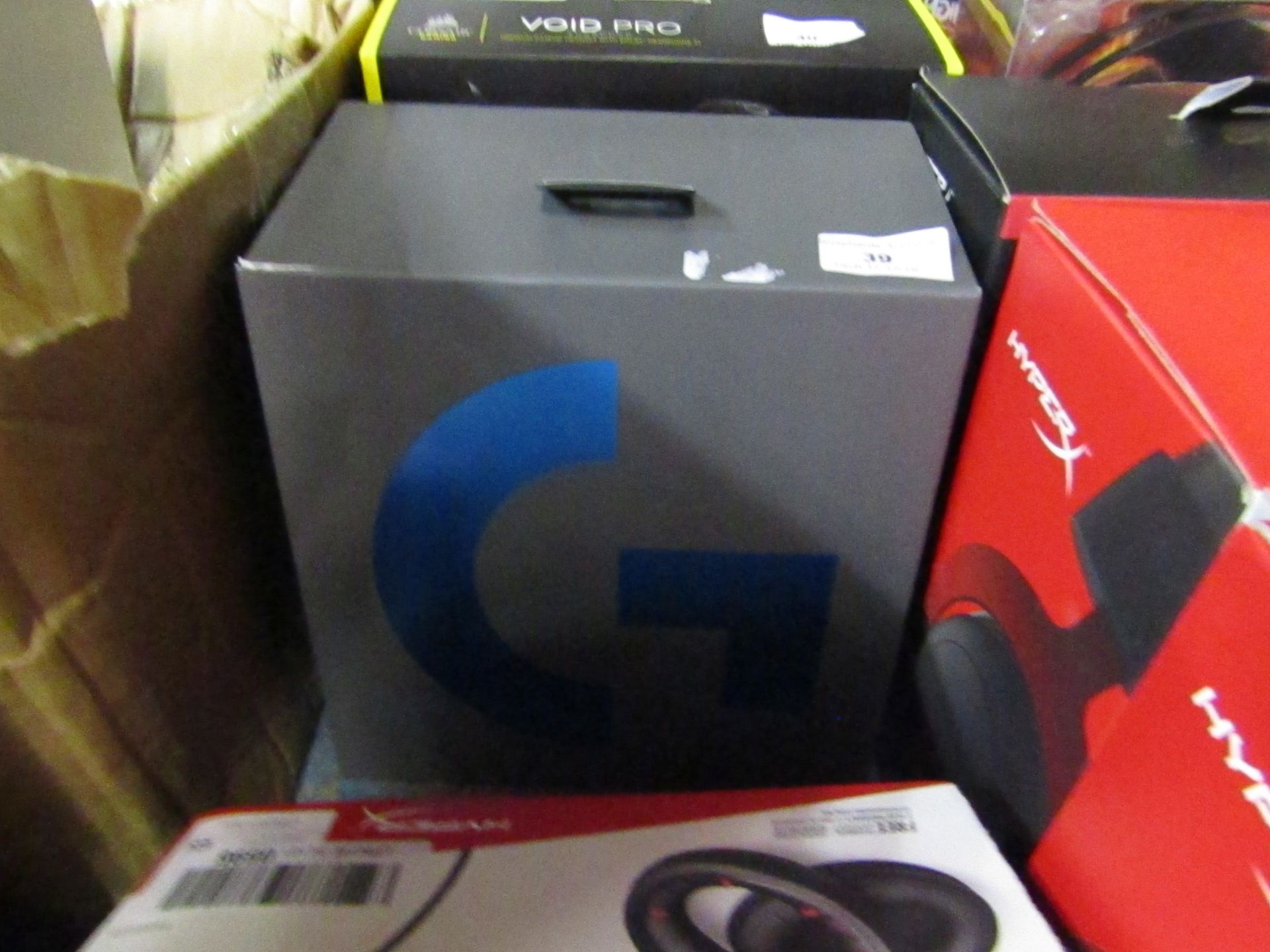 Logitech gaming headset, untested and boxed.