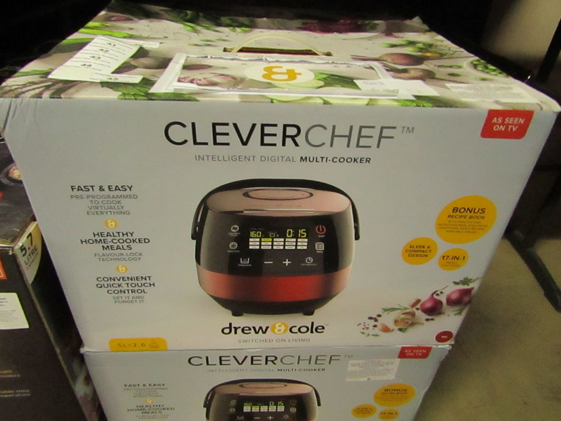 Drew and Cole CleverChef (red), tested working and boxed - unchecked for accessories |SKU