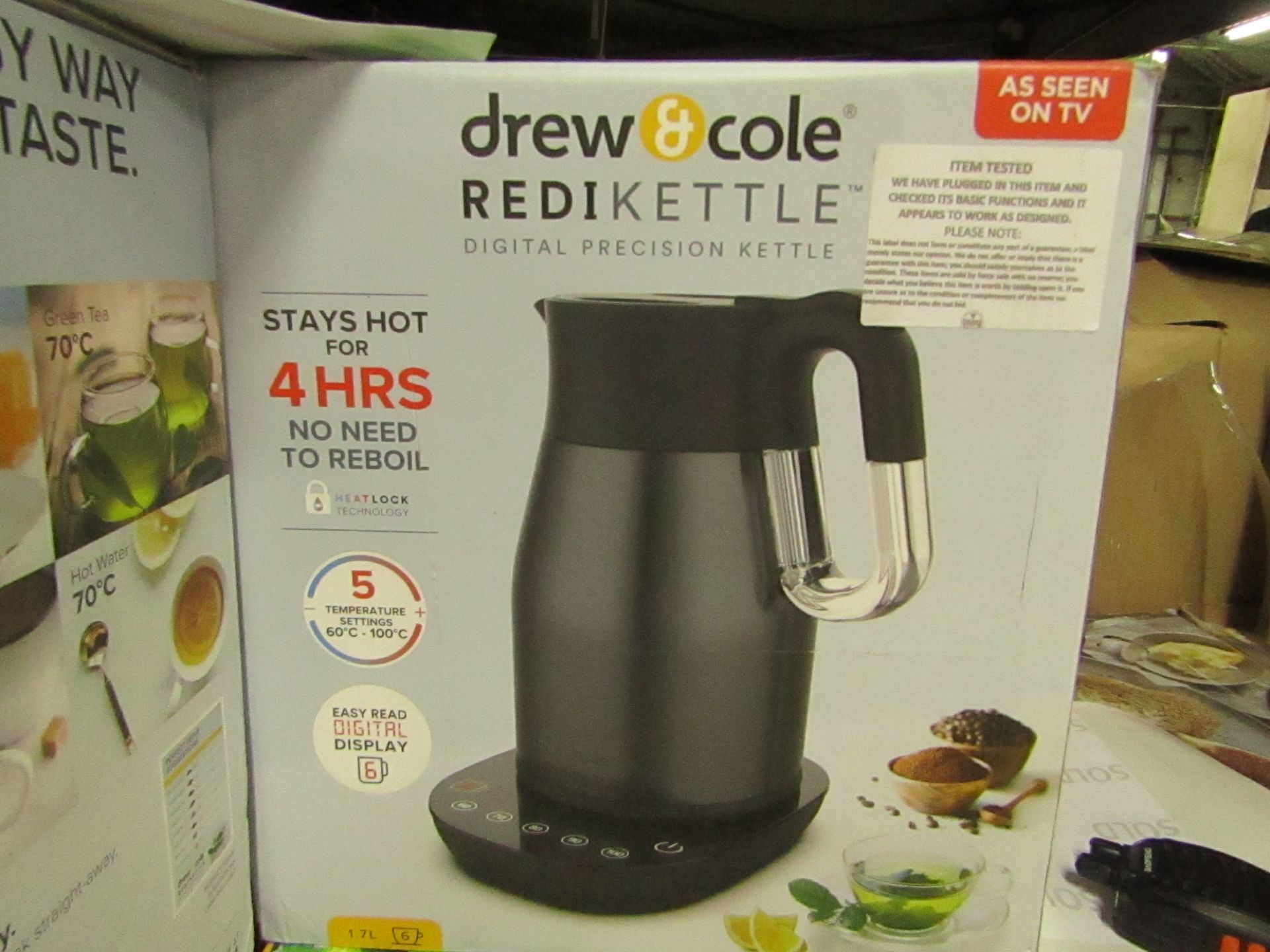 Drew and Cole Charcoal Redi Kettle 1.7L, tested working and boxed |SKU C5060541513587 |RRP œ69: