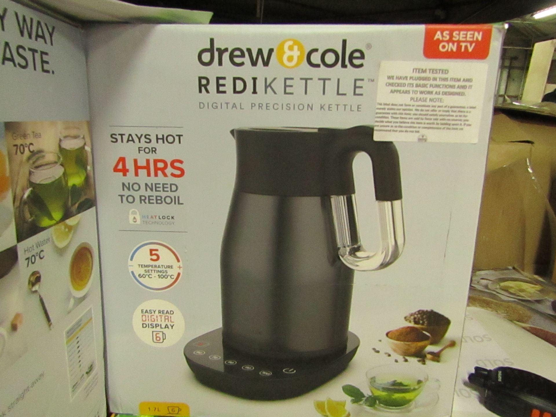 Drew and Cole Charcoal Redi Kettle 1.7L, tested working and boxed |SKU C5060541513587 |RRP œ69: