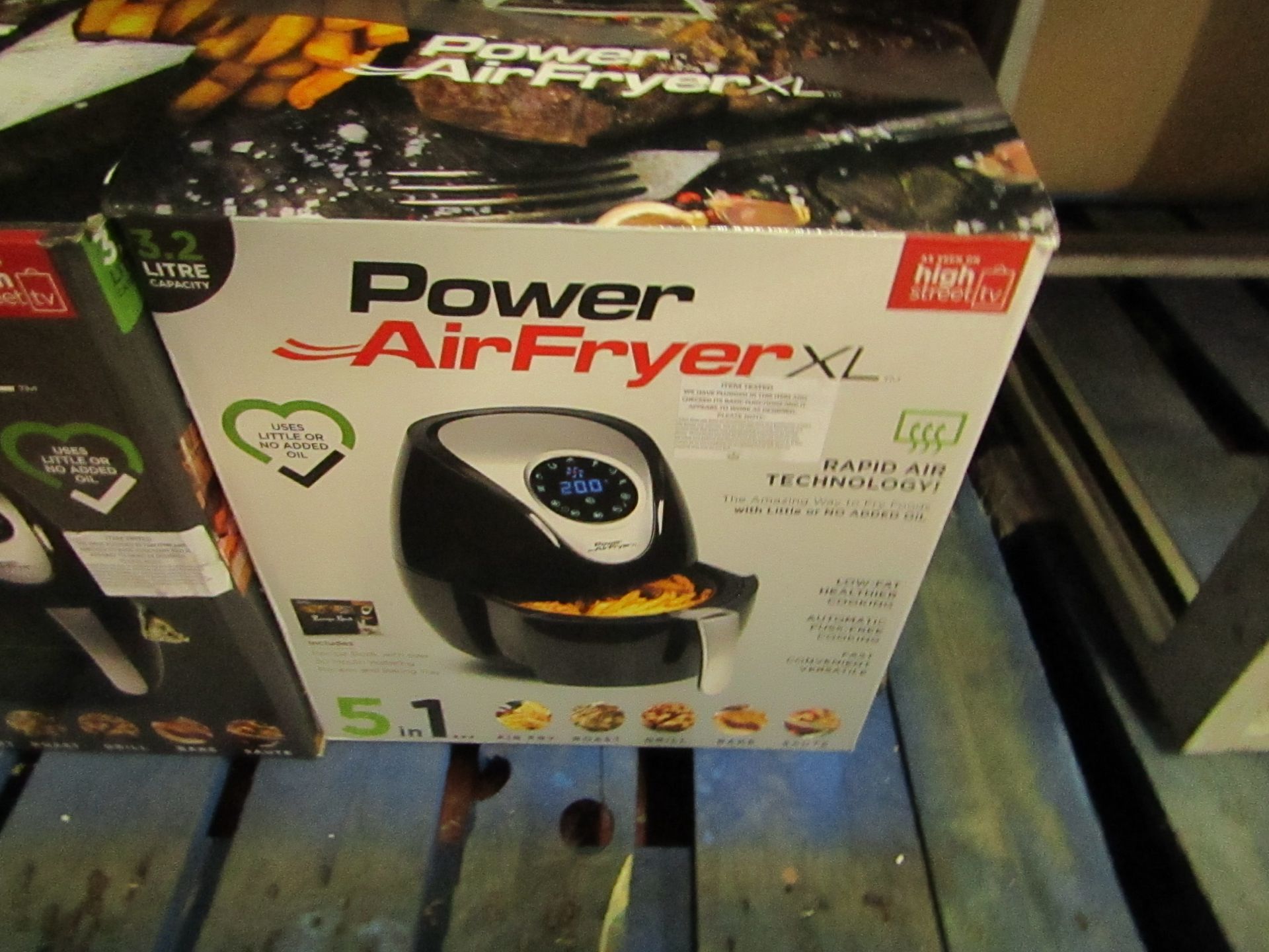 Power Air Fryer Black 3.2L Express, tested working and boxed - unchecked for accessories |SKU