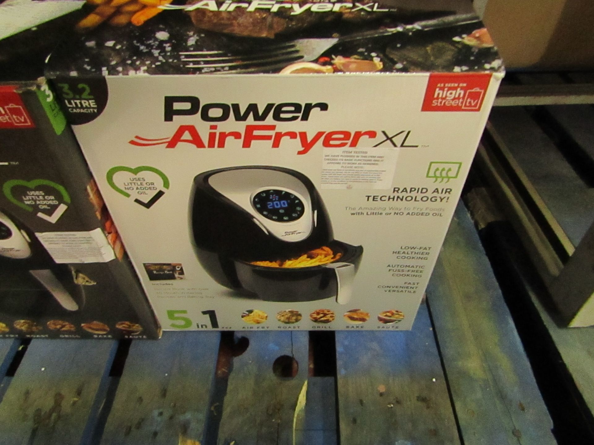 Power Air Fryer Black 3.2L Express, tested working and boxed - unchecked for accessories |SKU