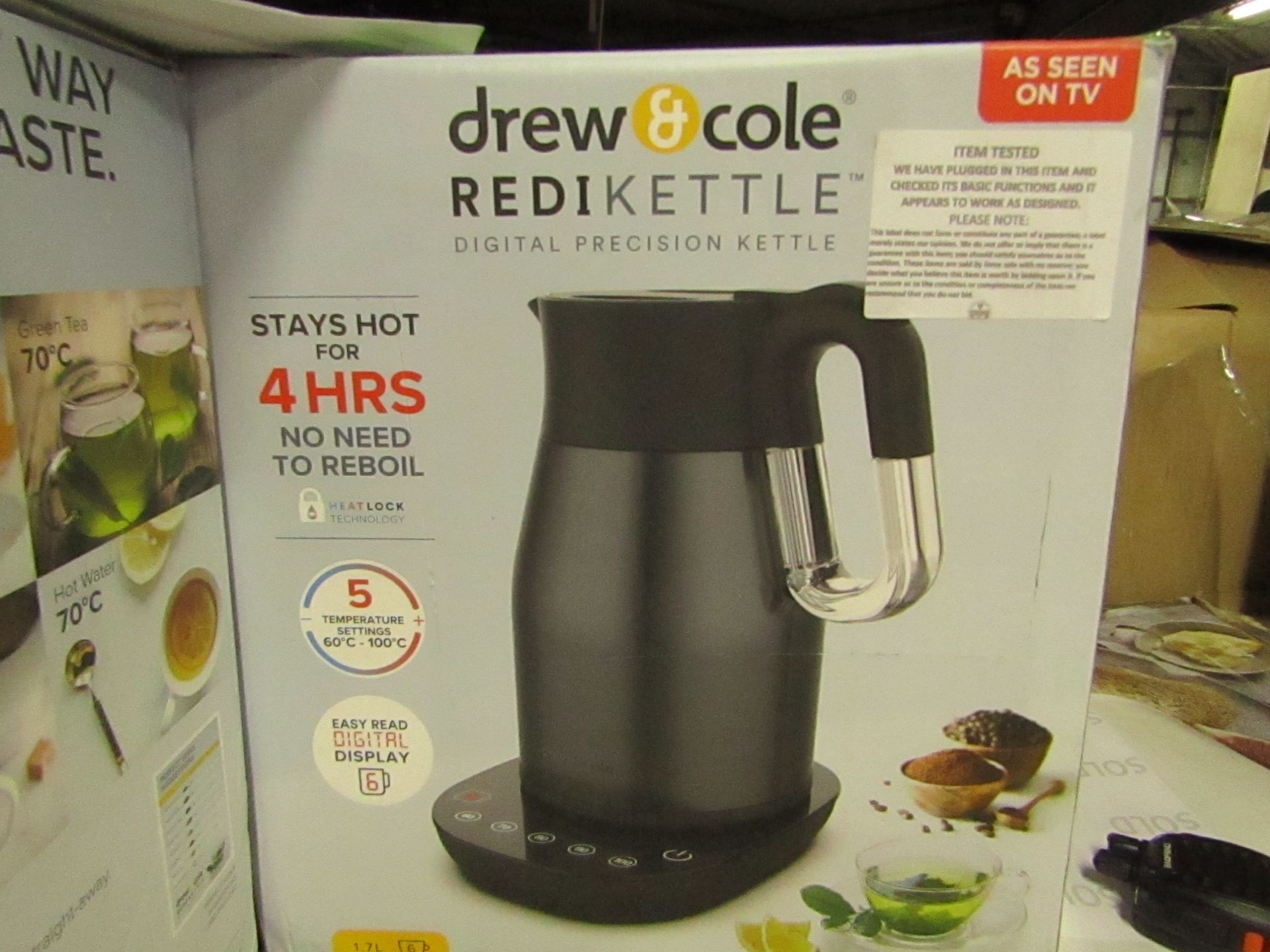 Drew and Cole Charcoal Redi Kettle 1.7L, tested working and boxed |SKU C5060541513587 |RRP œ69: