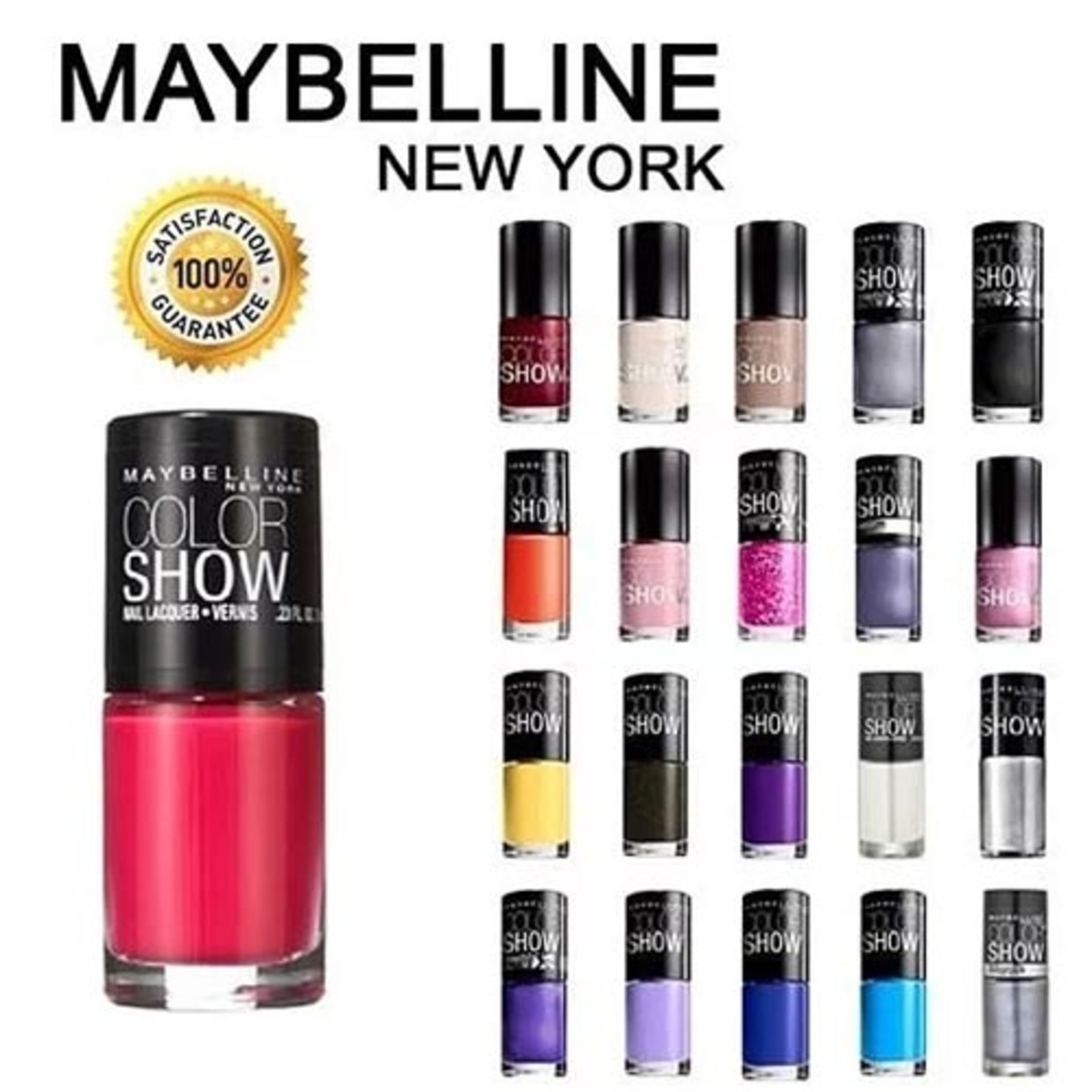 100pcs - Brand new Maybelline Assorted colour Nail Varnish new and sealed - 100pcs in lot