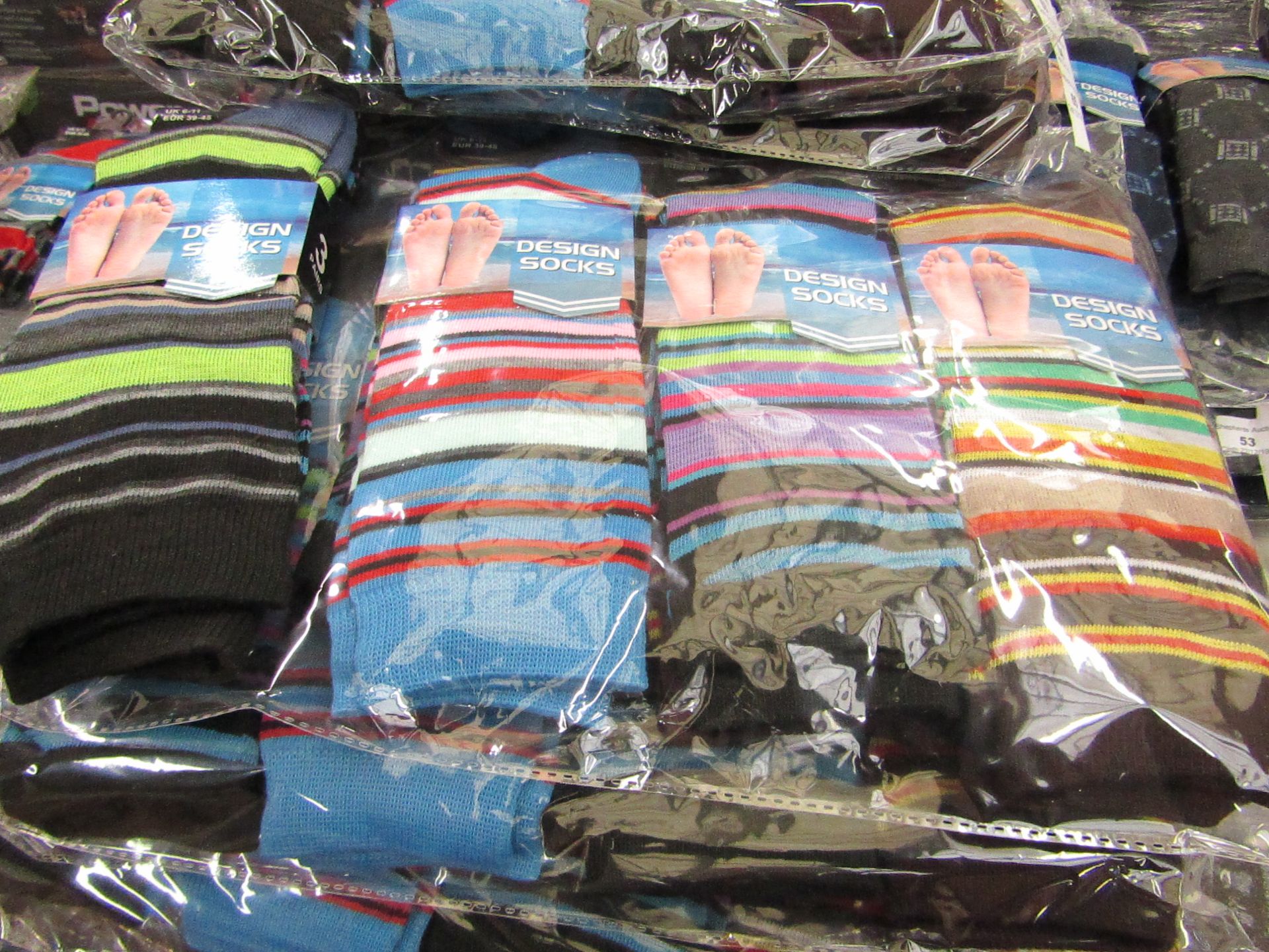 Pack of 12 x  pairs Mens Design Patterned Socks size 6-11 all new in packaging