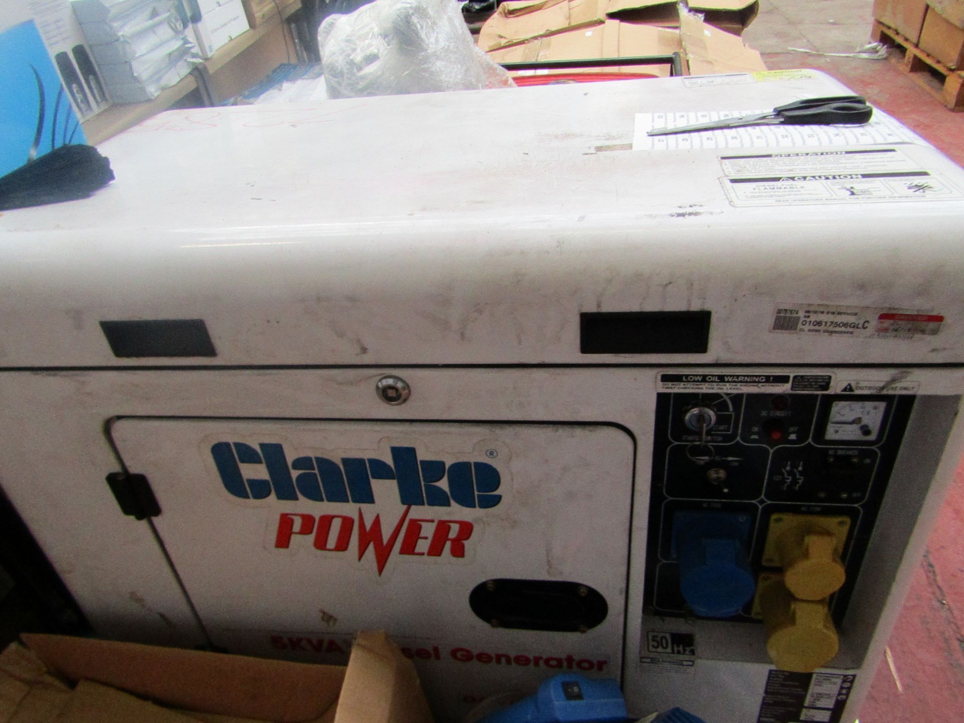 1 x CLARKE GENERATOR DG6000DVES D 7285 This lot is a Machine Mart product which is raw and