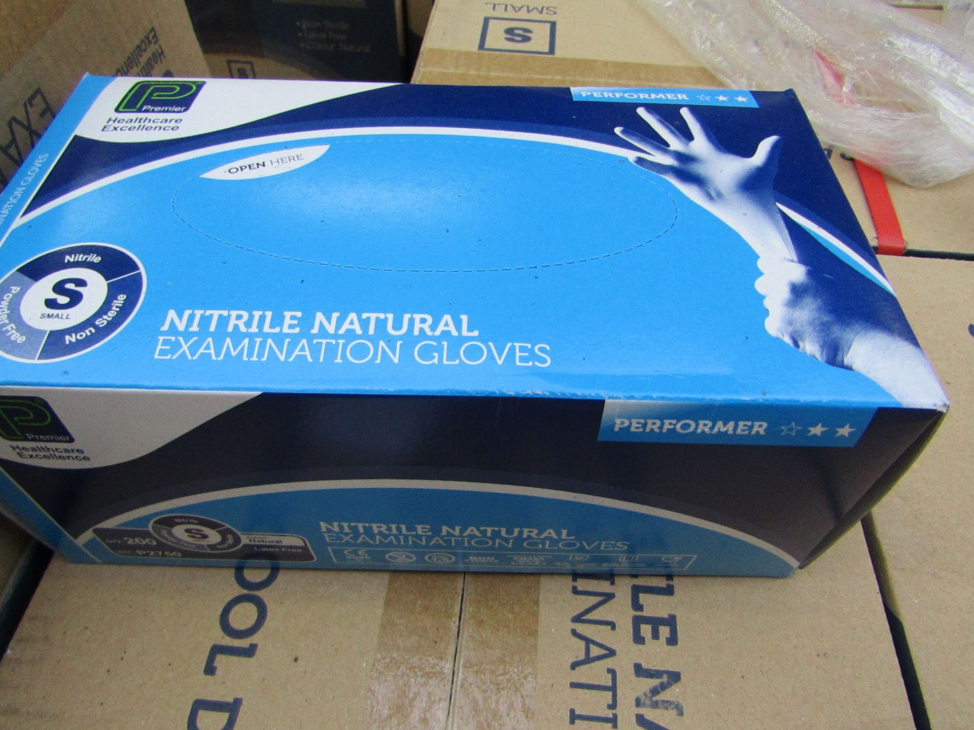Box of 2000 Nitrile Examination Gloves, new size small