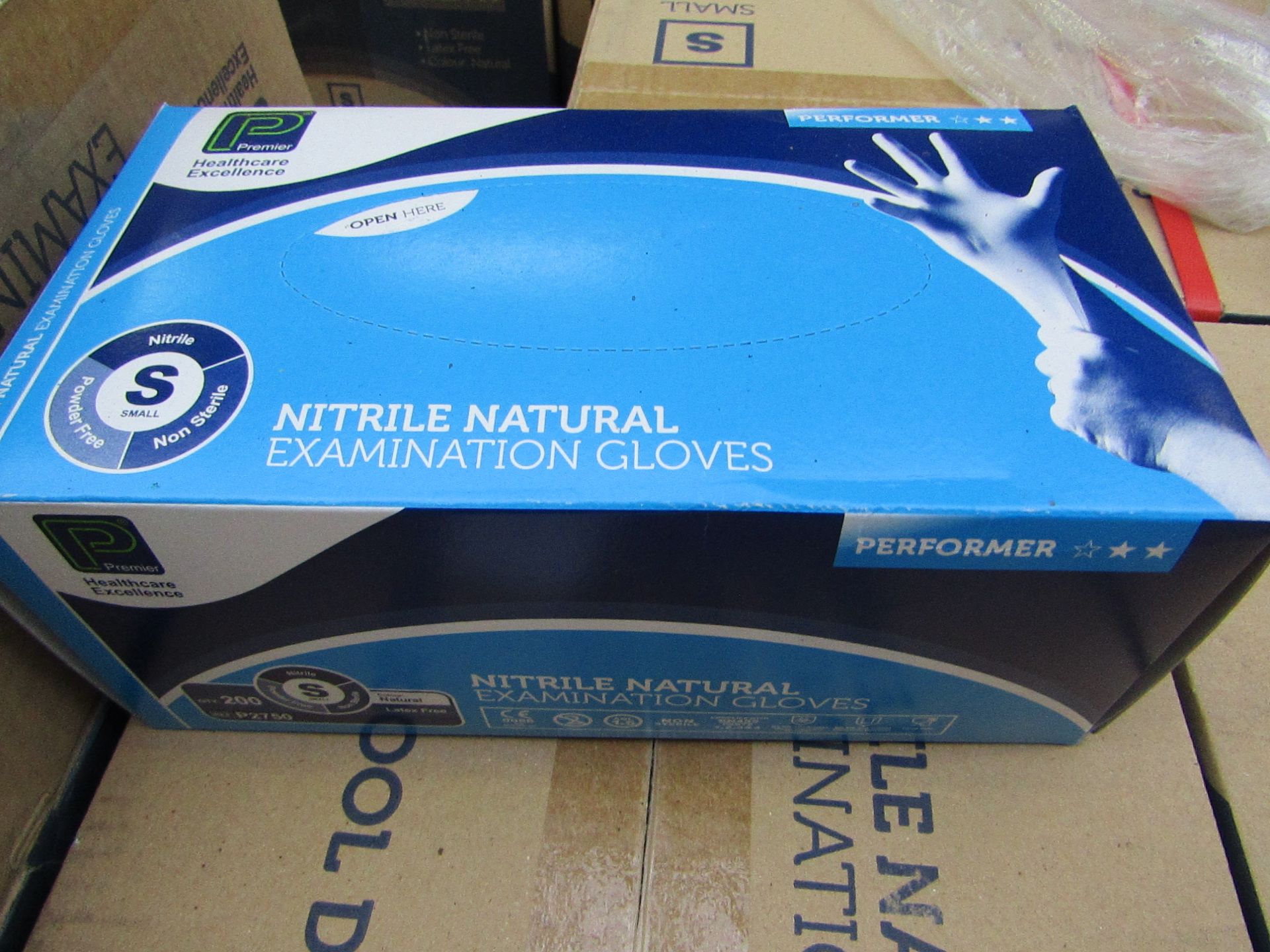 Box of 2000 Nitrile Examination Gloves, new size small