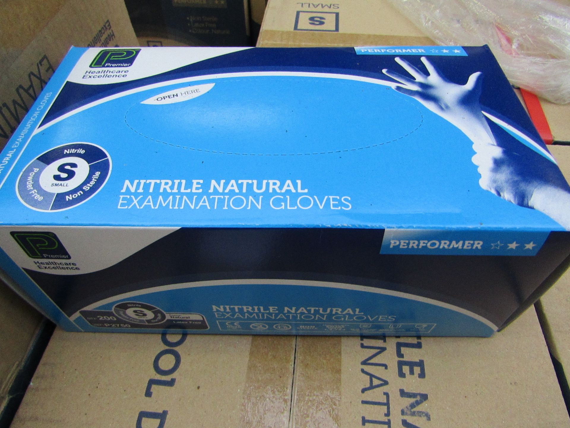 Box of 2000 Nitrile Examination Gloves, new size small