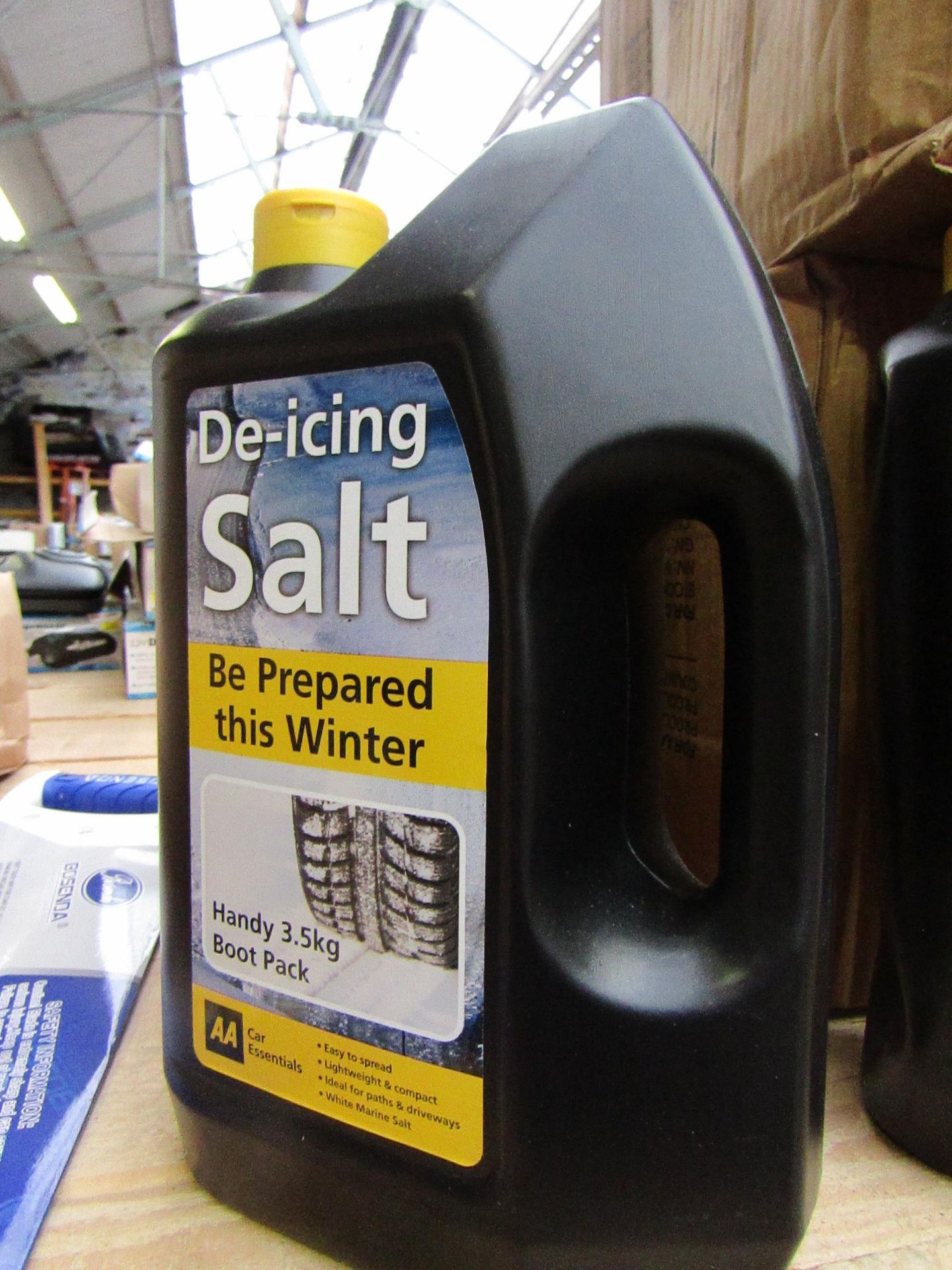 2x 3.5KG tubs of AA De Icing salt, new, RRP £5 each at Sainsburys.