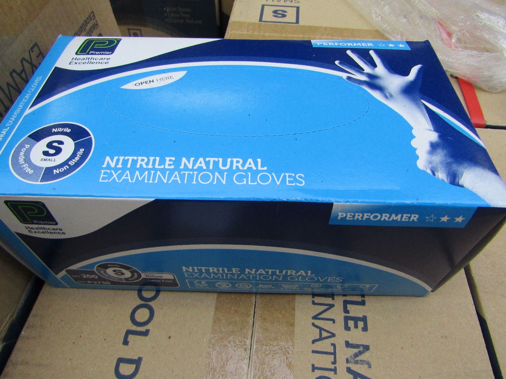 Box of 2000 Nitrile Examination Gloves, new size small