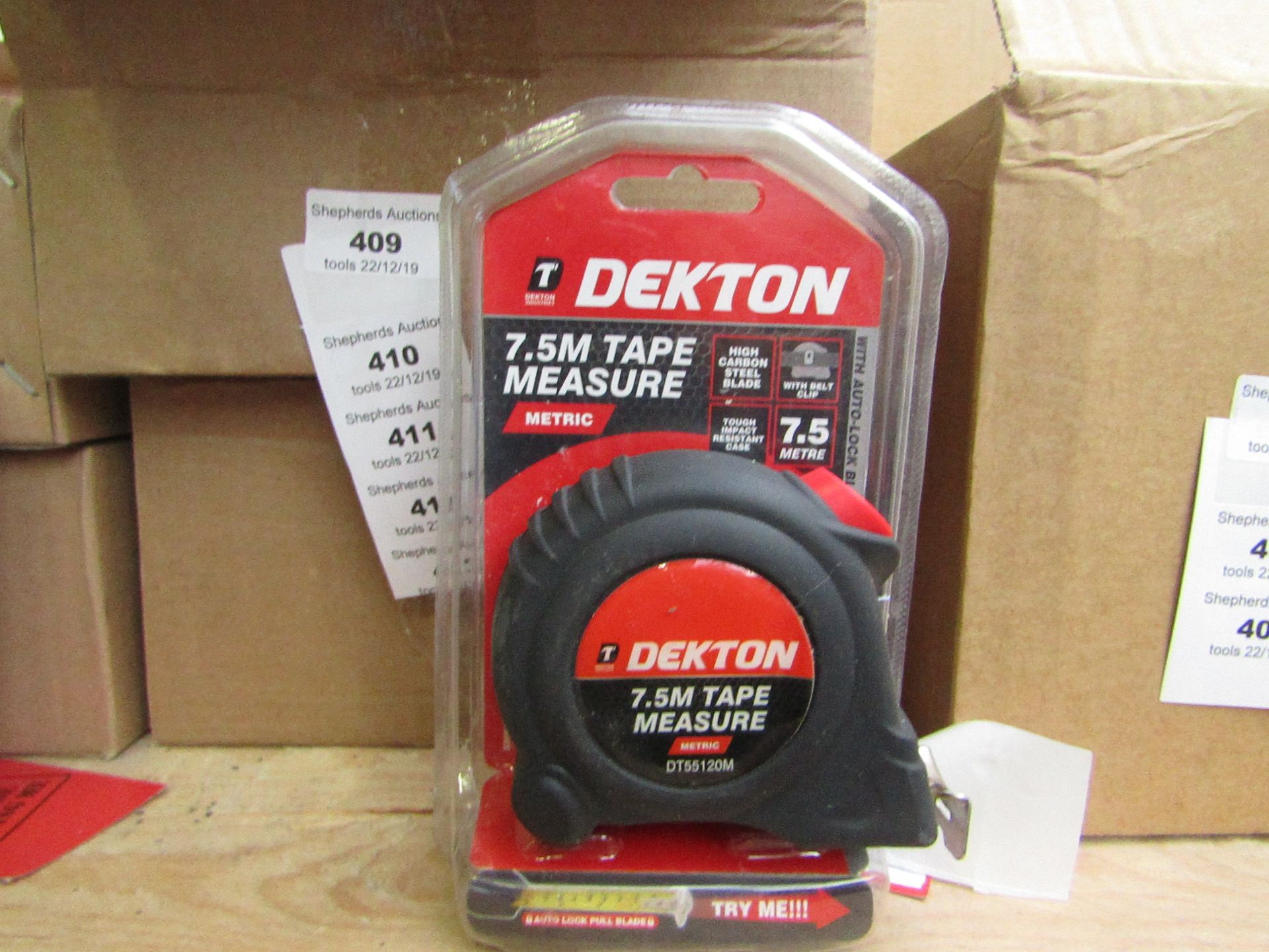 Dekton 7.5Mtr tape measure, new