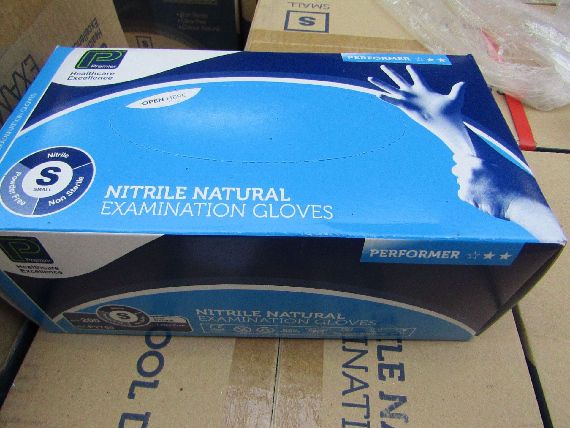 Box of 2000 Nitrile Examination Gloves, new size small