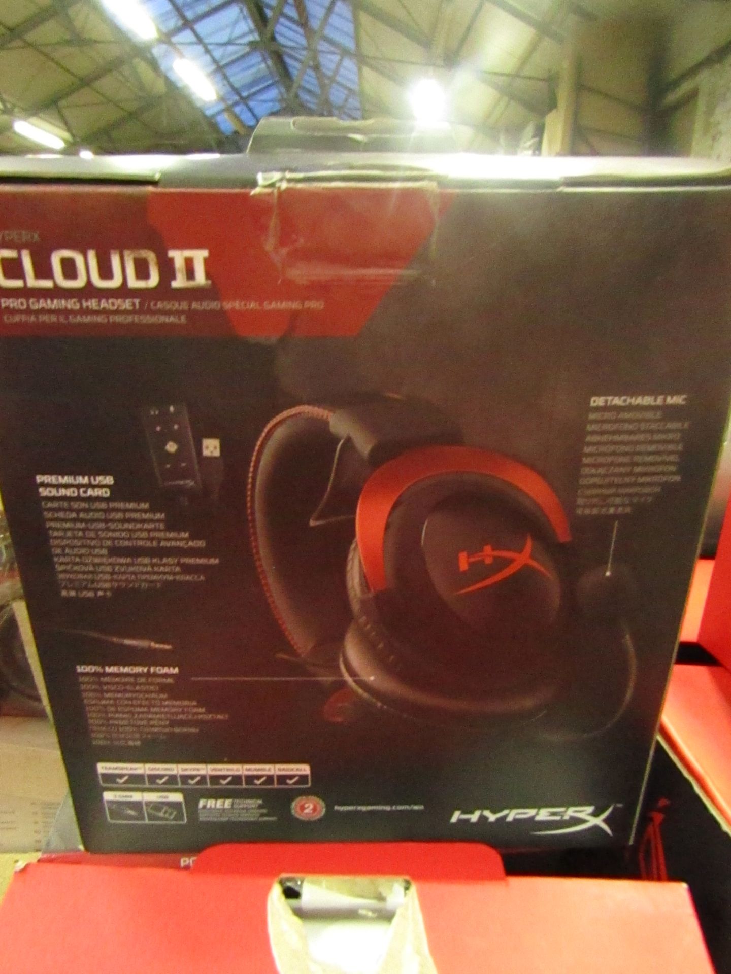 Hyper X Cloud pro gaming headset, untested and boxed.