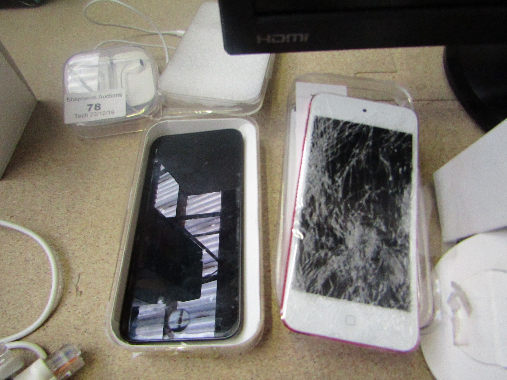 2x iPod Touch's 32GB, one has a faulty logic board and other has been majorly damaged. Each RRP £