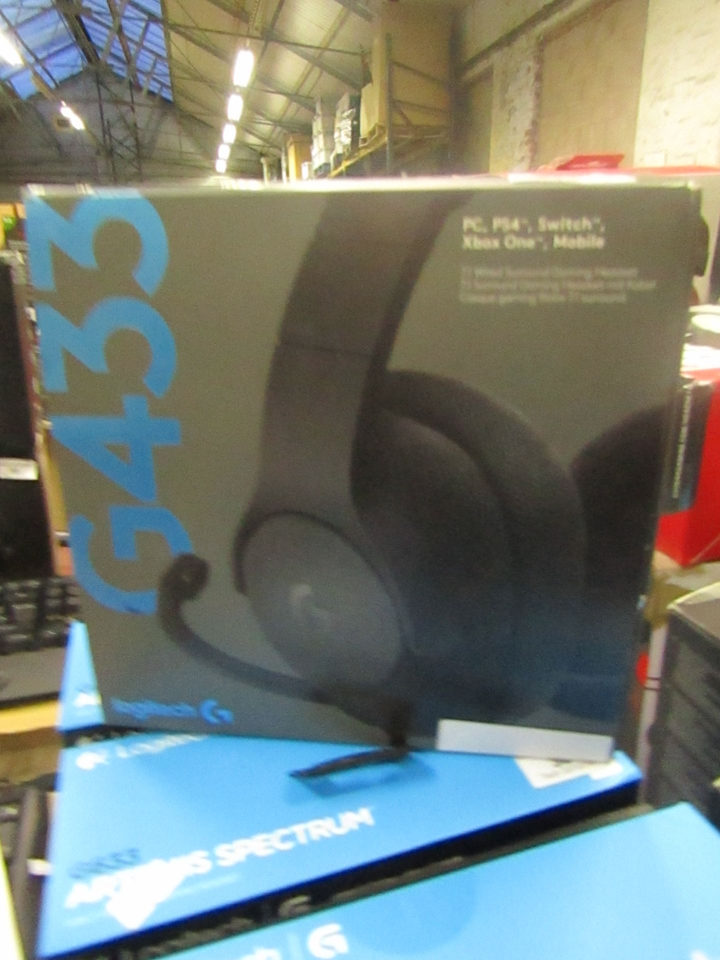 Logitech G433 7.1 wired surround gaming headphones, untested and boxed.