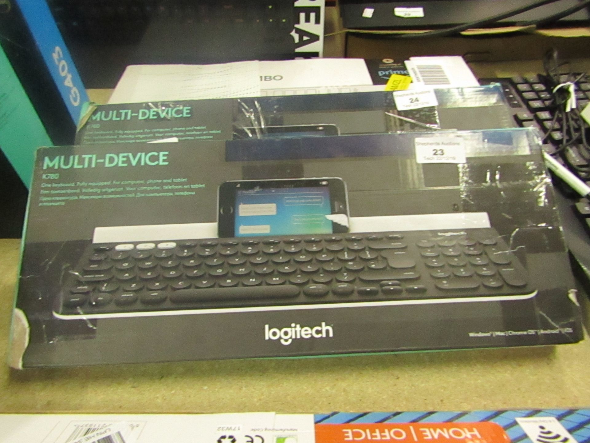 Logitech K780 multi-device keyboard, untested and boxed.