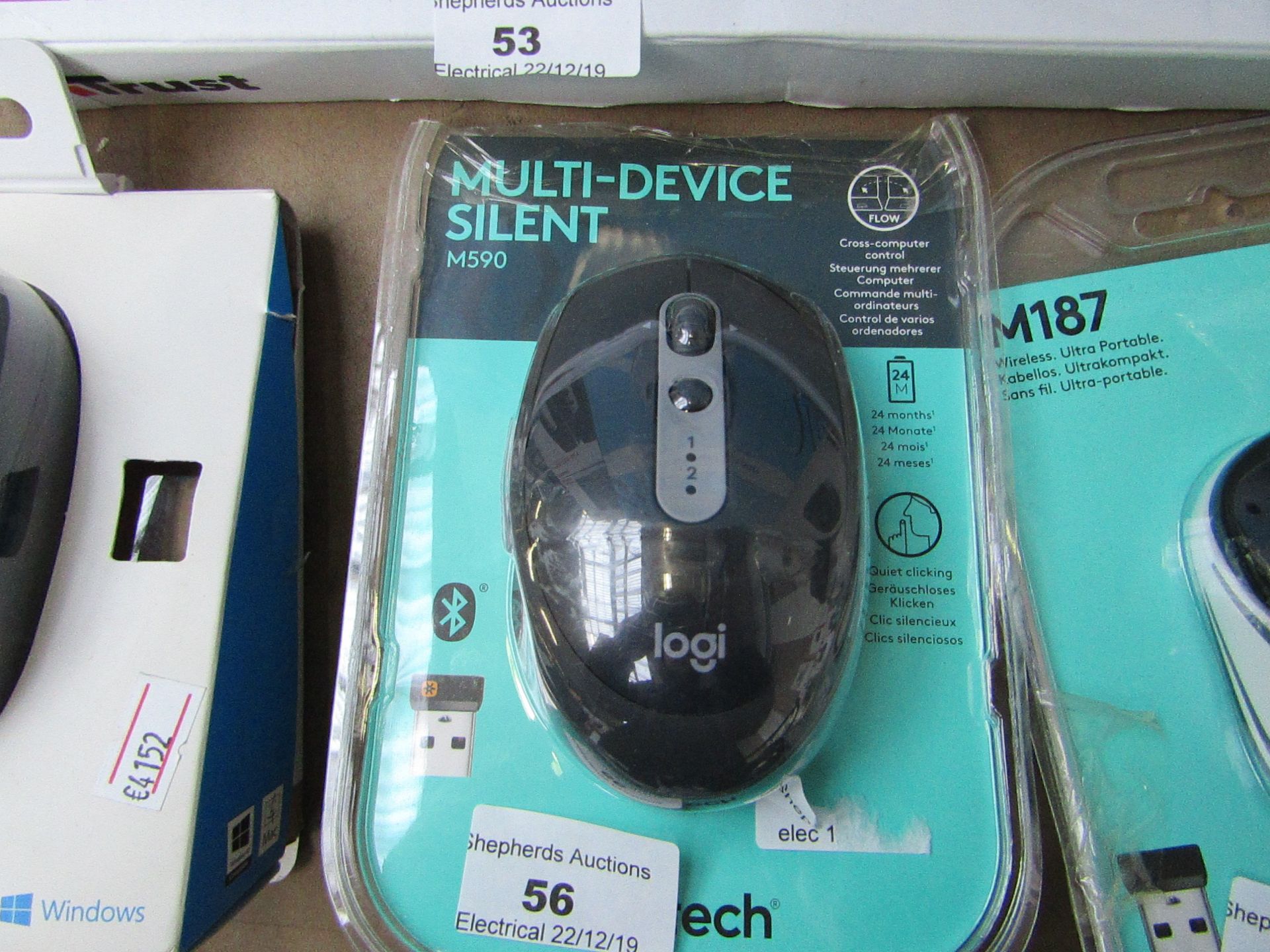 Logitech - Multi-device silent M590 Wireless Mouse untested and boxed.