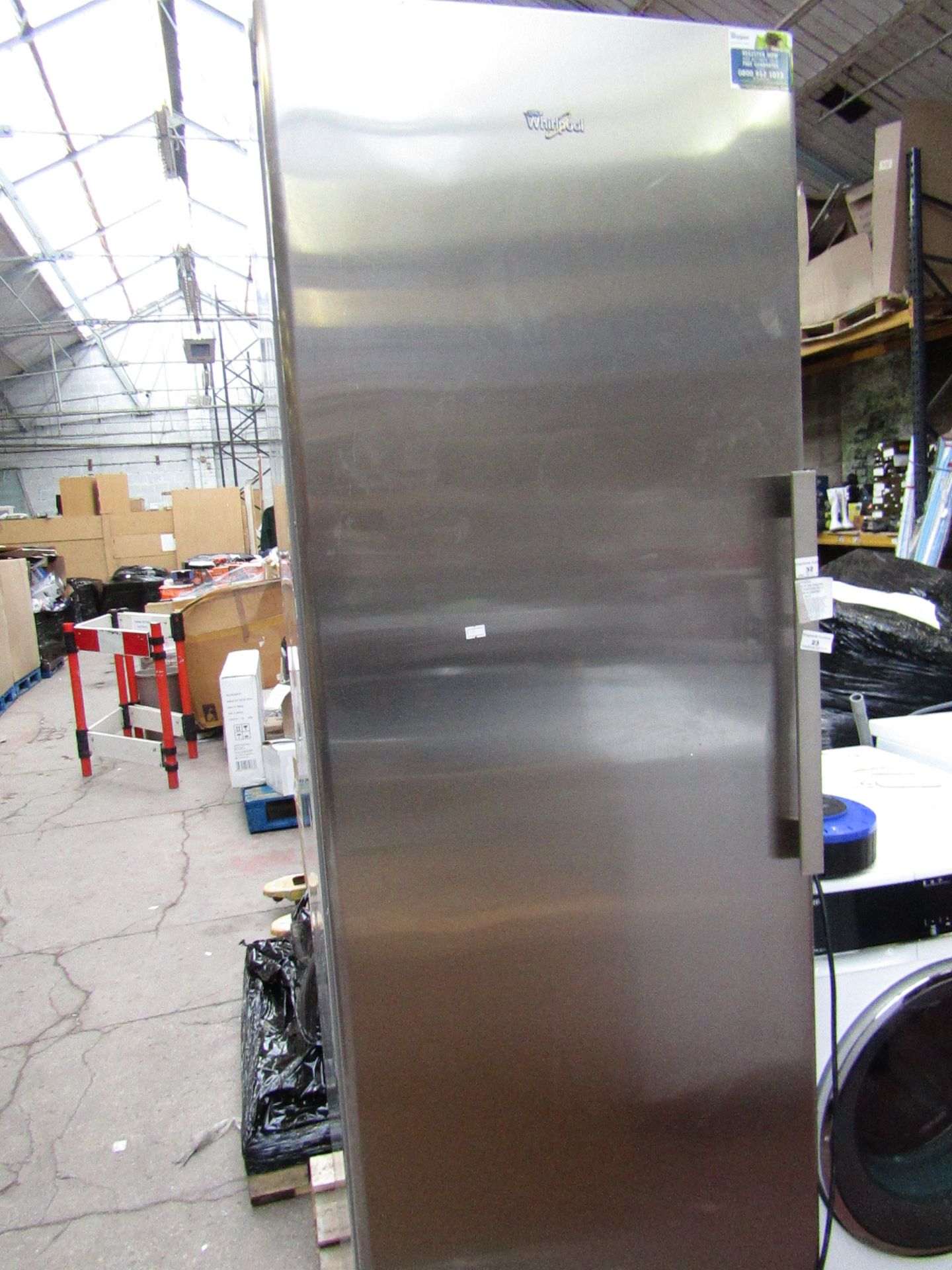 Whirlpool Larder Freezer Freestanding SW81QXRUK.1 Stainless Steel - tested working, needs serious