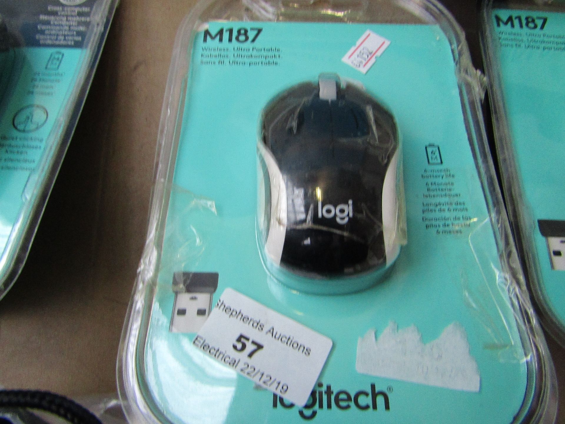 Logitech - M187 Wireless Mouse untested and packaged.