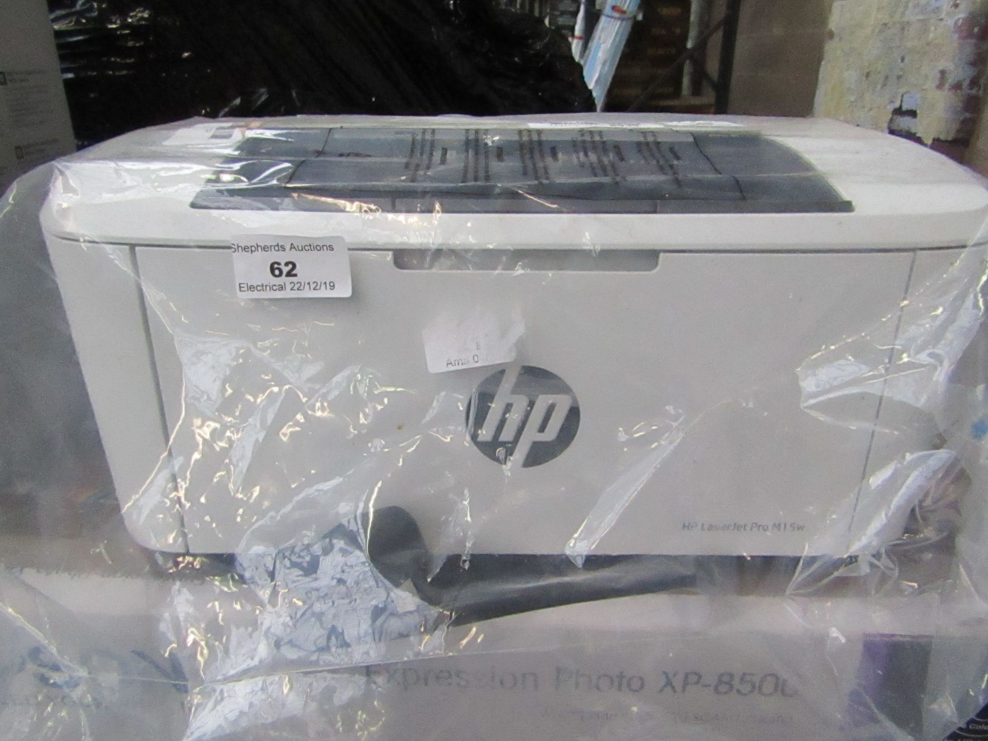 HP - LaserJet Pro M15w Wireless Laser Network Printer, untested.