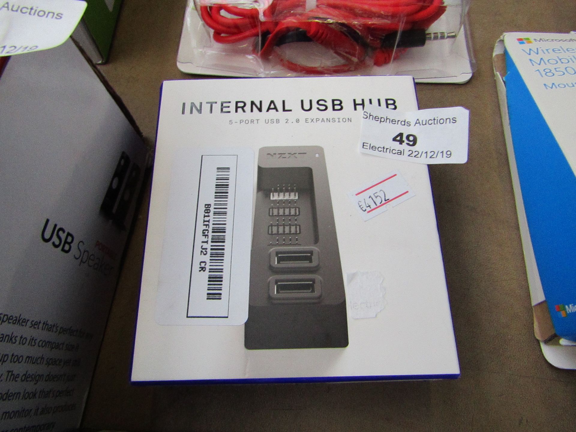 Internal USB HUB - 5-port USB 2.0 expansion, untested and boxed.