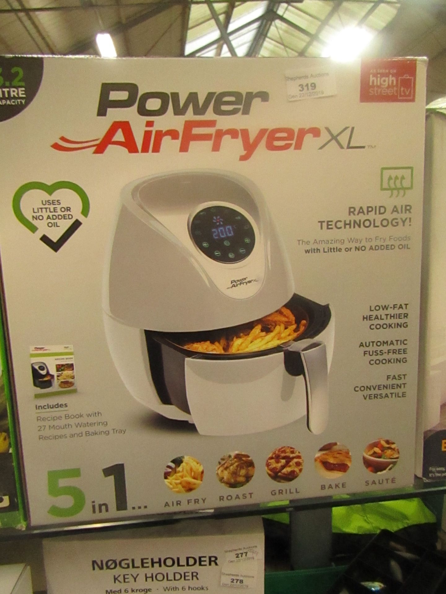 Power Air Fryer 3.2L Express, tested working and boxed - unchecked for accessories |SKU