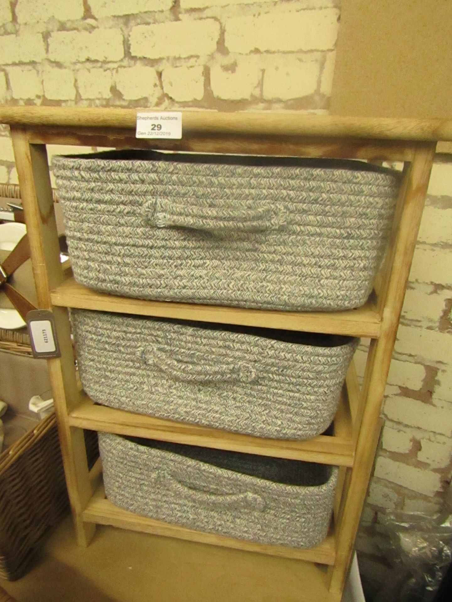 3 Tier Fabric storage cabinet - good condition.