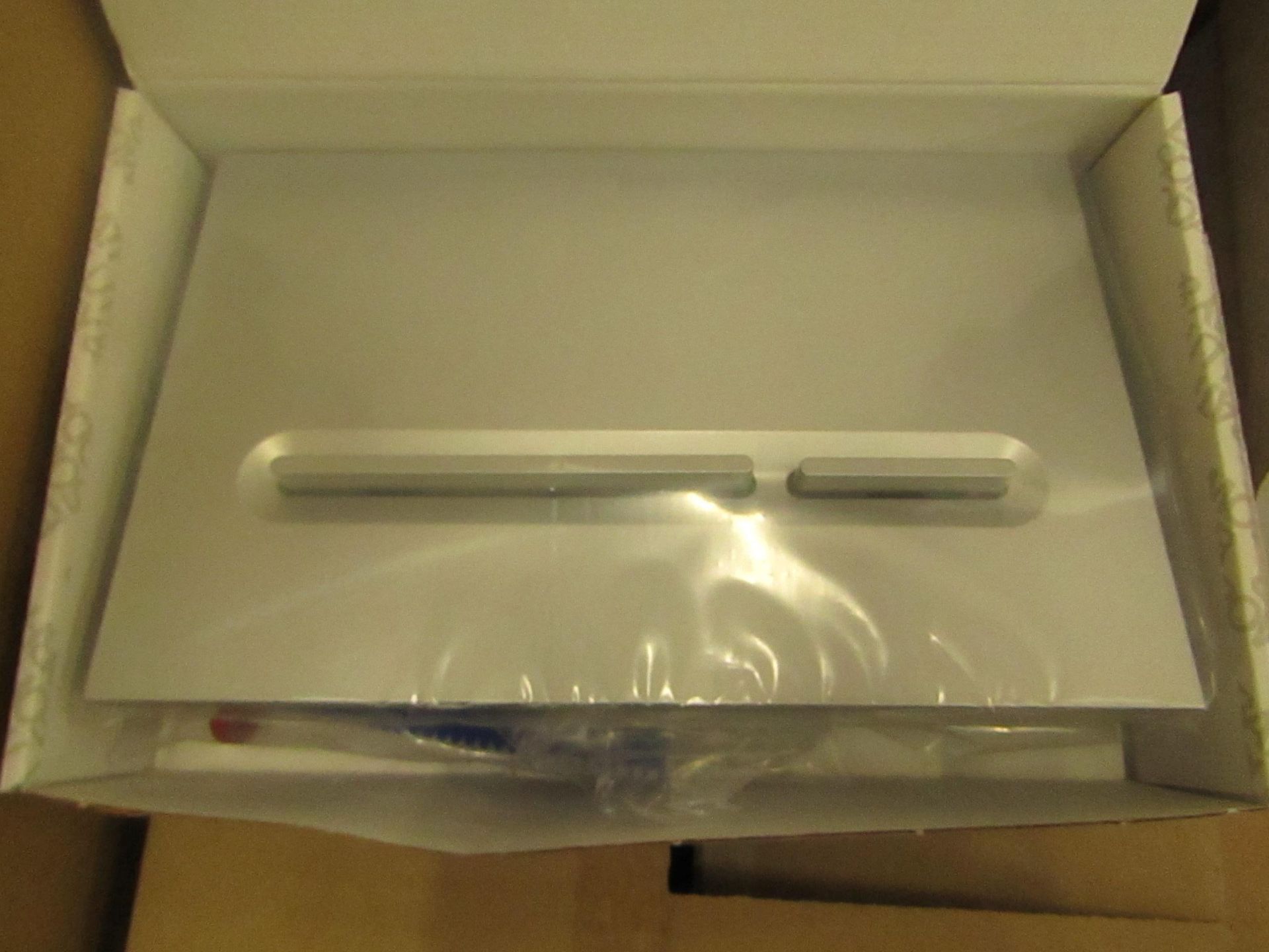 Roca PL5 grey lacquered Dual Flush plate, new and boxed.