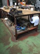 Steel workshop bench