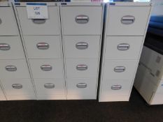 (3) Steel 4 drawer filing cabinets