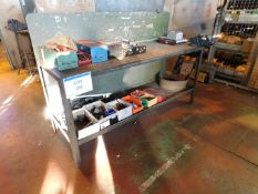 Steel bench with fitted vice