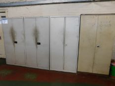 (4) Steel workshop cupboards and contents of tooling