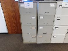 (2) Steel 4 drawer filing cabinets