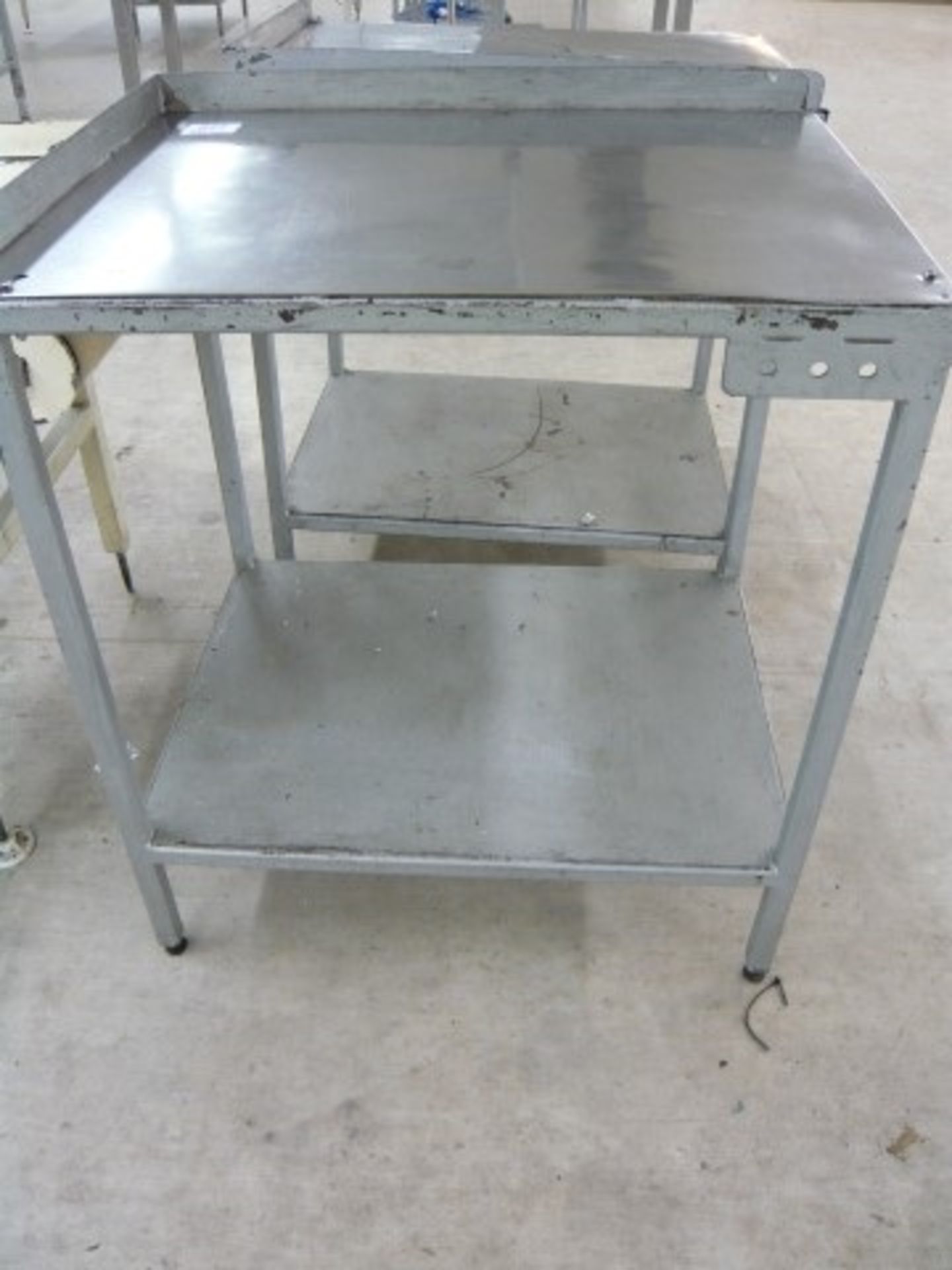 (6) Stainless steel topped packing station tables