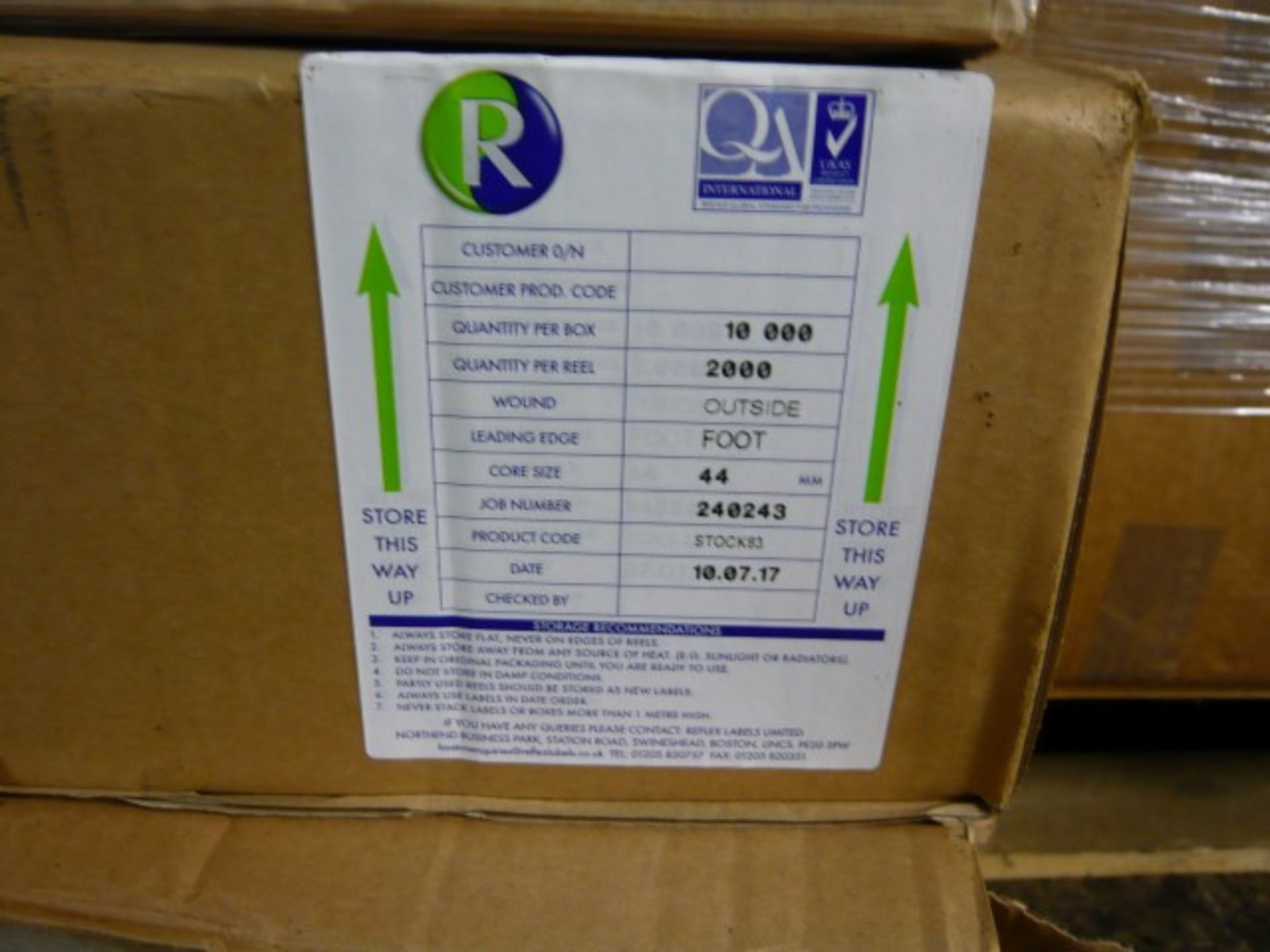 (35) boxes of various labels as lotted on pallet - Image 3 of 3