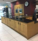 Natural Solid Wood Kitchen Units with Granite Worktops & Appliances