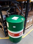 Castrol Hyspin AWS32 208L oil drum and pump