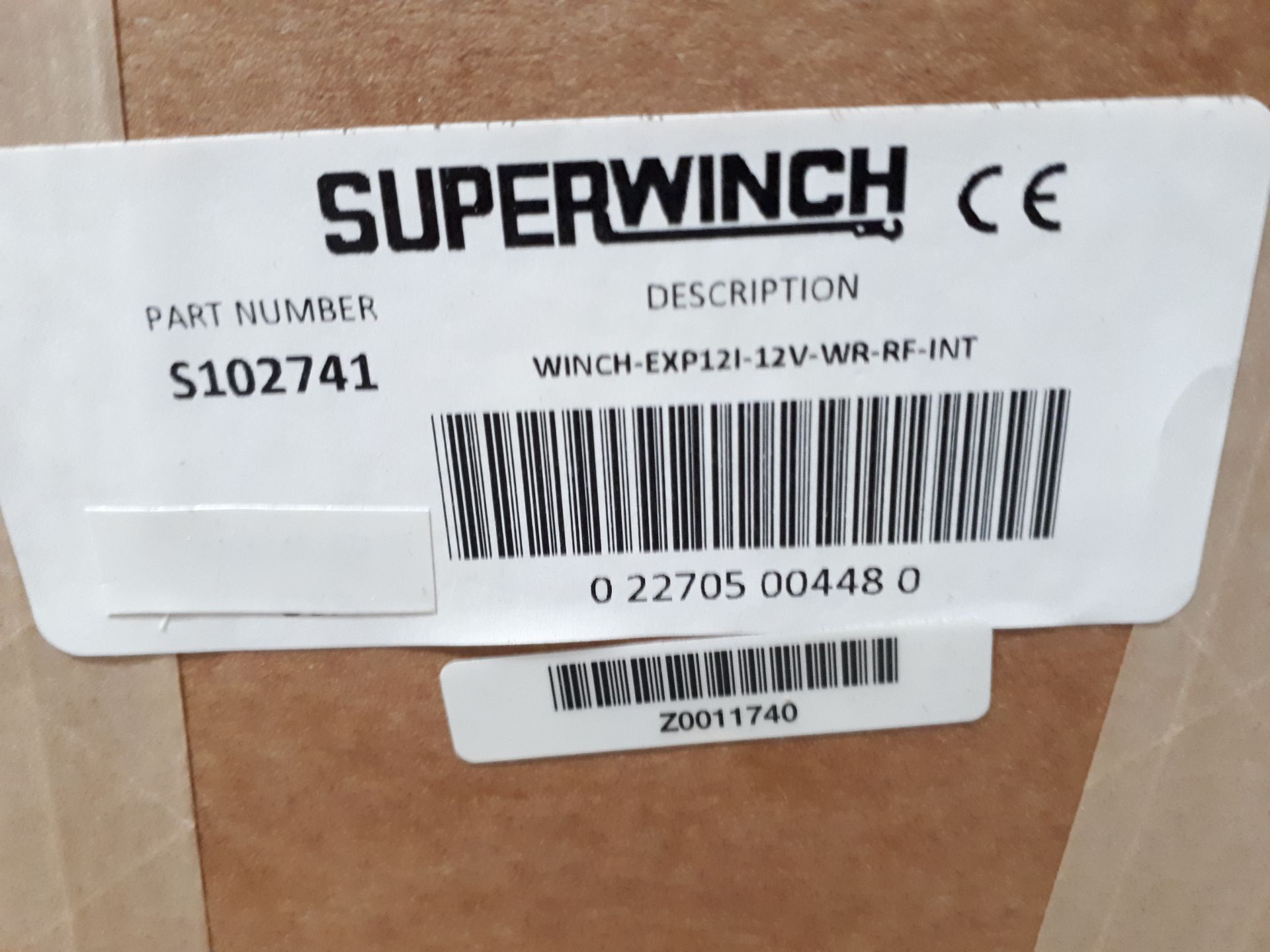 Superwinch EXPI2I-12v-WR-RF-INT winch, Part no. S102741 - Image 2 of 2