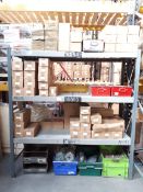 Various cable tensioners and roller fairleads, rack and contents
