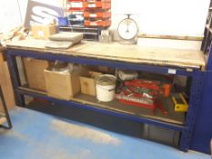 Steel framed workbench