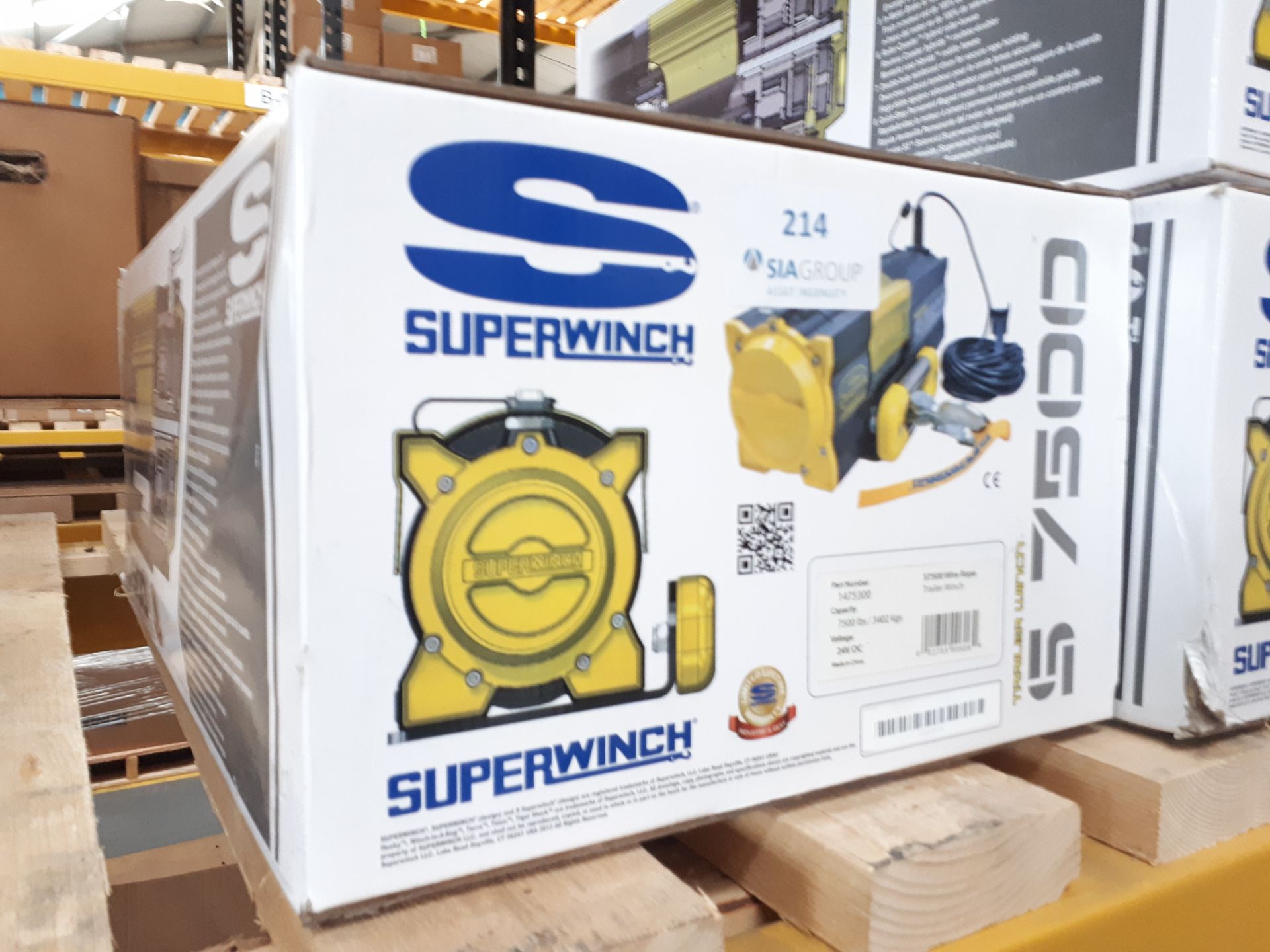 Superwinch S7500 Wire Rope Trailer winch, Part no. 1475300