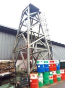 Steel fabricated winch test tower