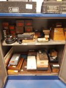 Large quantity of assorted Inspection equipment & steel cabinet
