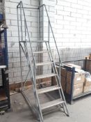 Six tread mobile warehouse safety steps