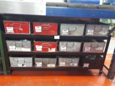 Steel rack including quantity of assorted components & parts stock