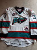 #3 Riley Stadel Game Worn Kelowna Rockets WHL Jersey