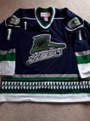 #1 Matt Ginn Game Worn Florida Everblades ECHL Jersey