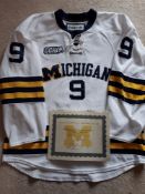 #9 Luke Moffatt Game Worn University of Michigan Hockey CCHA Jersey